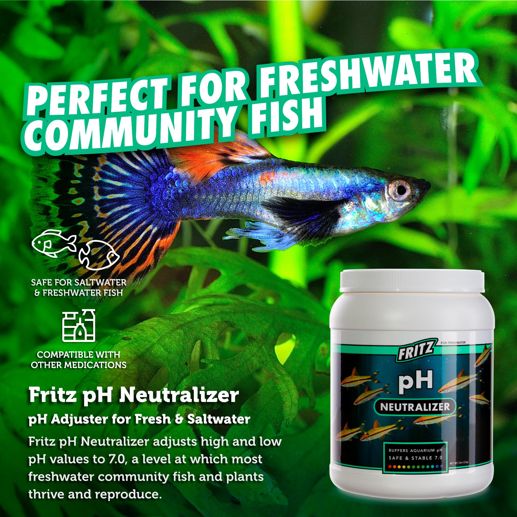 Fritz Aquatics améliore la filtration biologique grâce à un pH stable.