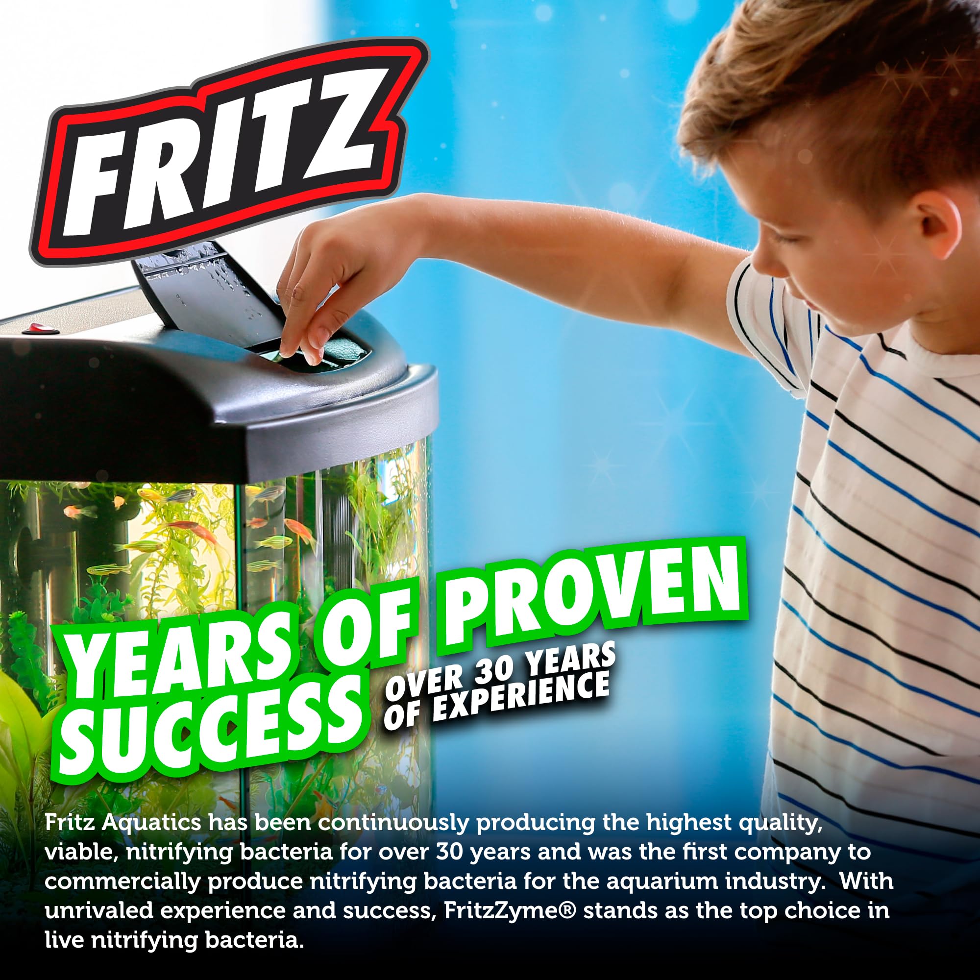 Utilisation de Fritz PraziCleanse dans l'aquarium pour routine d'entretien.