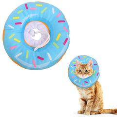 FRIUSATE collier donut ajustable pour chat, protège les plaies et favorise le confort.