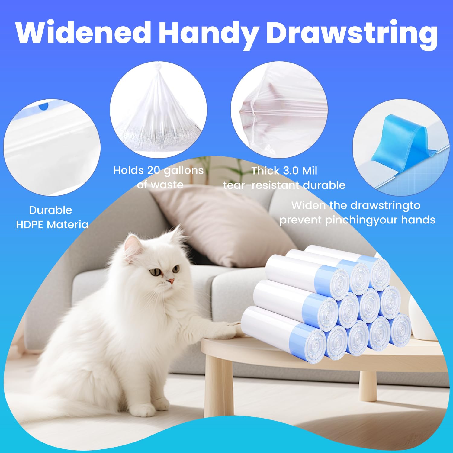 Sacs Frnoip compatibles boîtes automatiques: adaptée pour Modkat, Jonny Cat et Litter Robot 3.