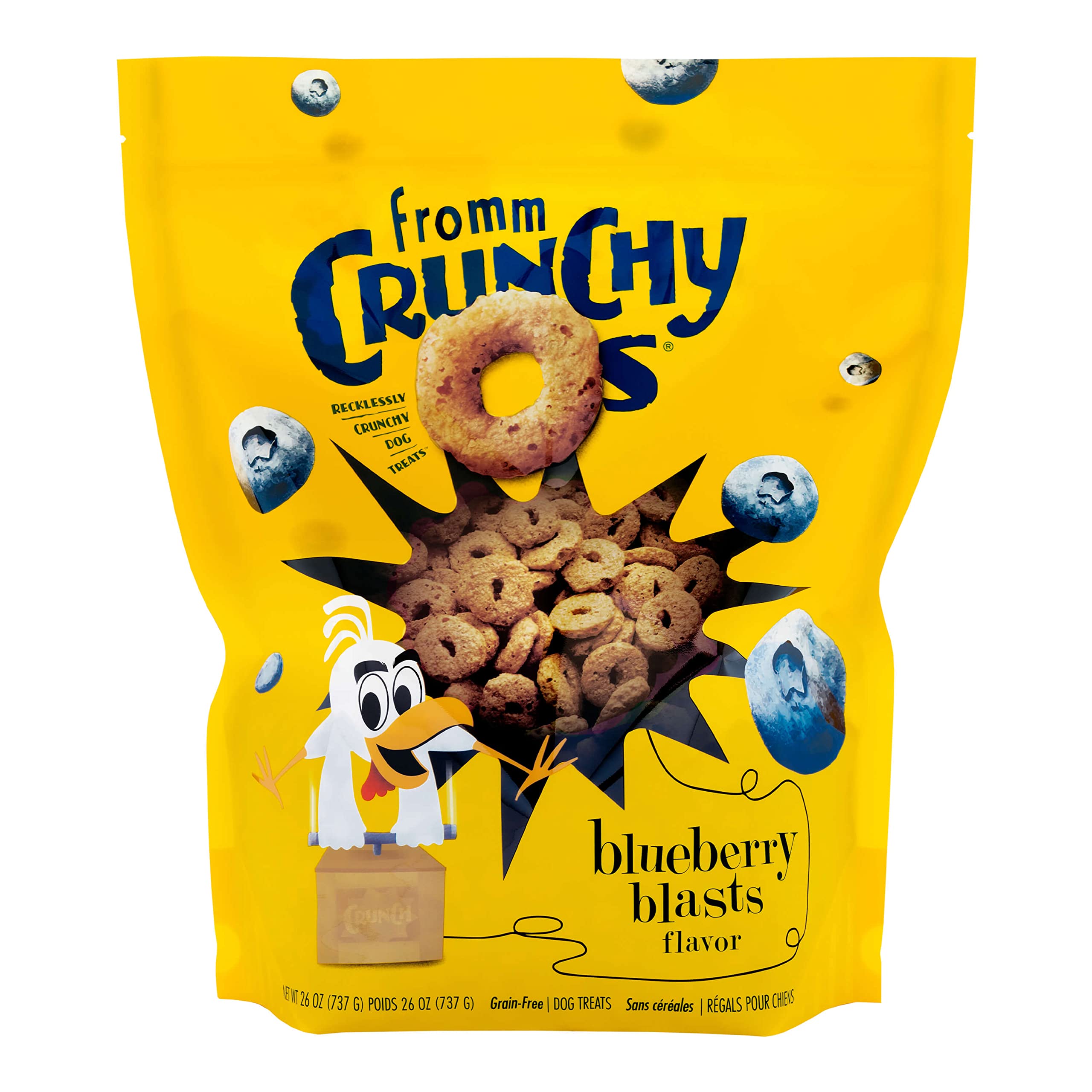 Fromm Crunchy Os emballage refermable, pratique pour conserver les friandises.