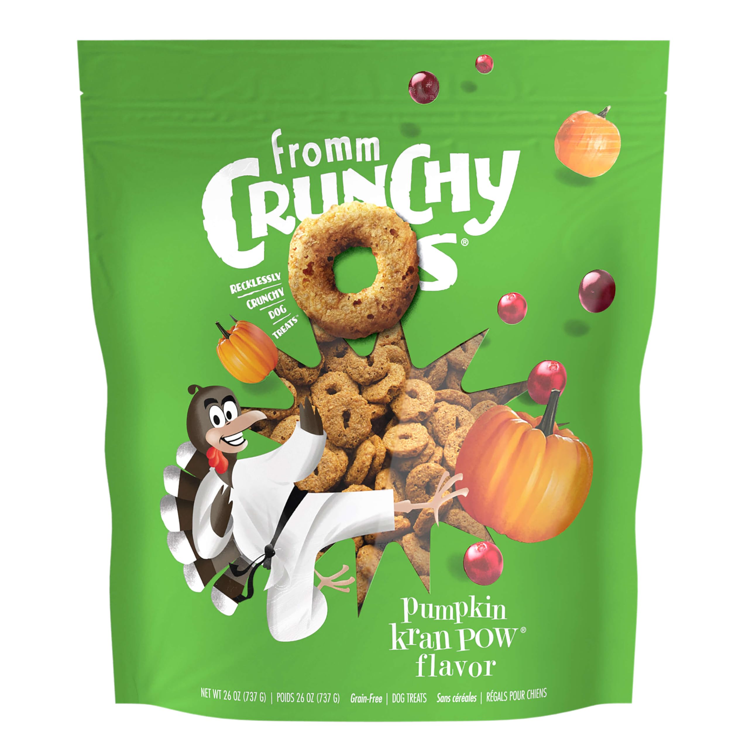 Fromm Crunchy Os potiron dinde – sac 737 g, friandise croquante pour récompenser le chien.