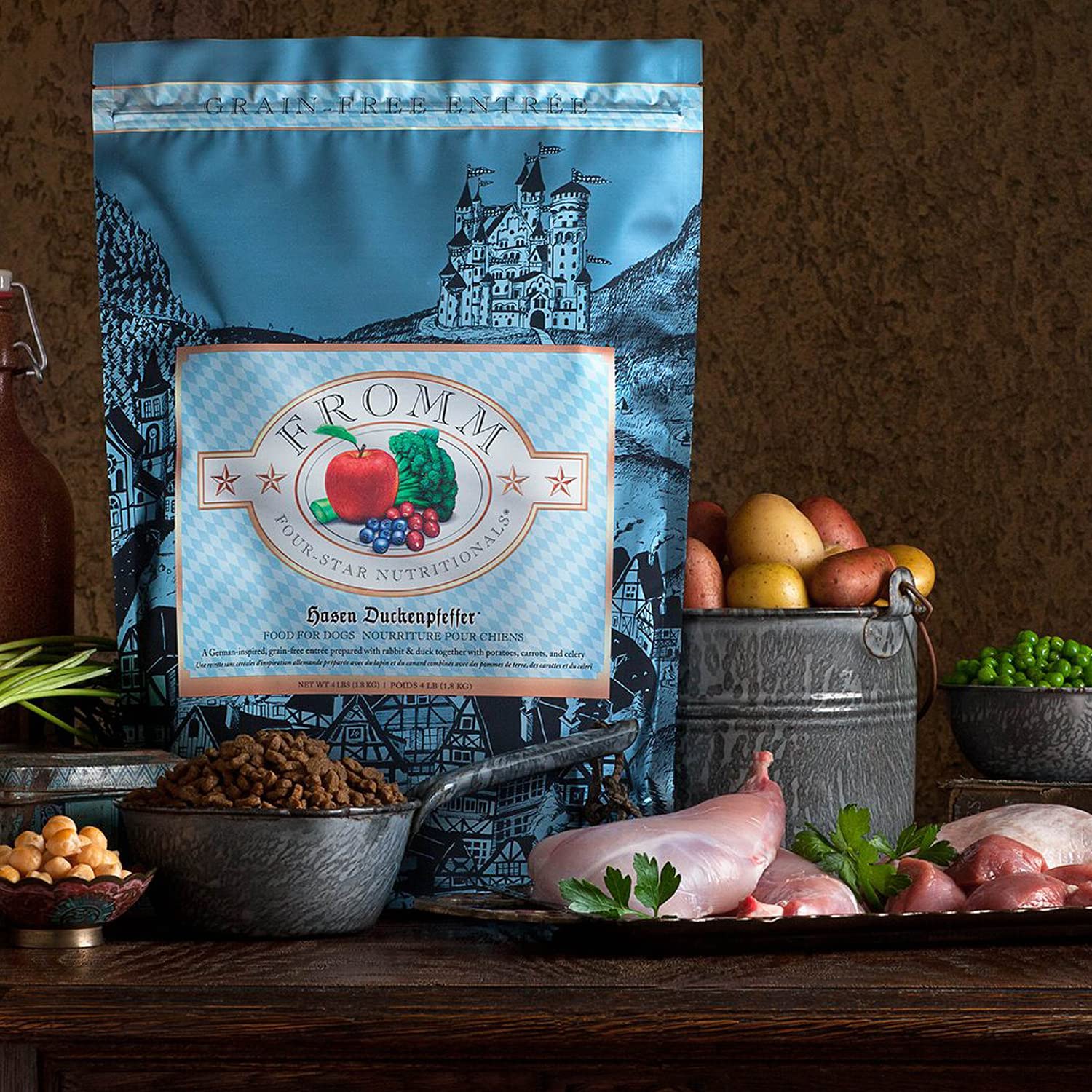 Fromm Four-Star Hasen Duckenpfeffer, fiche nutrition claire pour le choix éclairé.