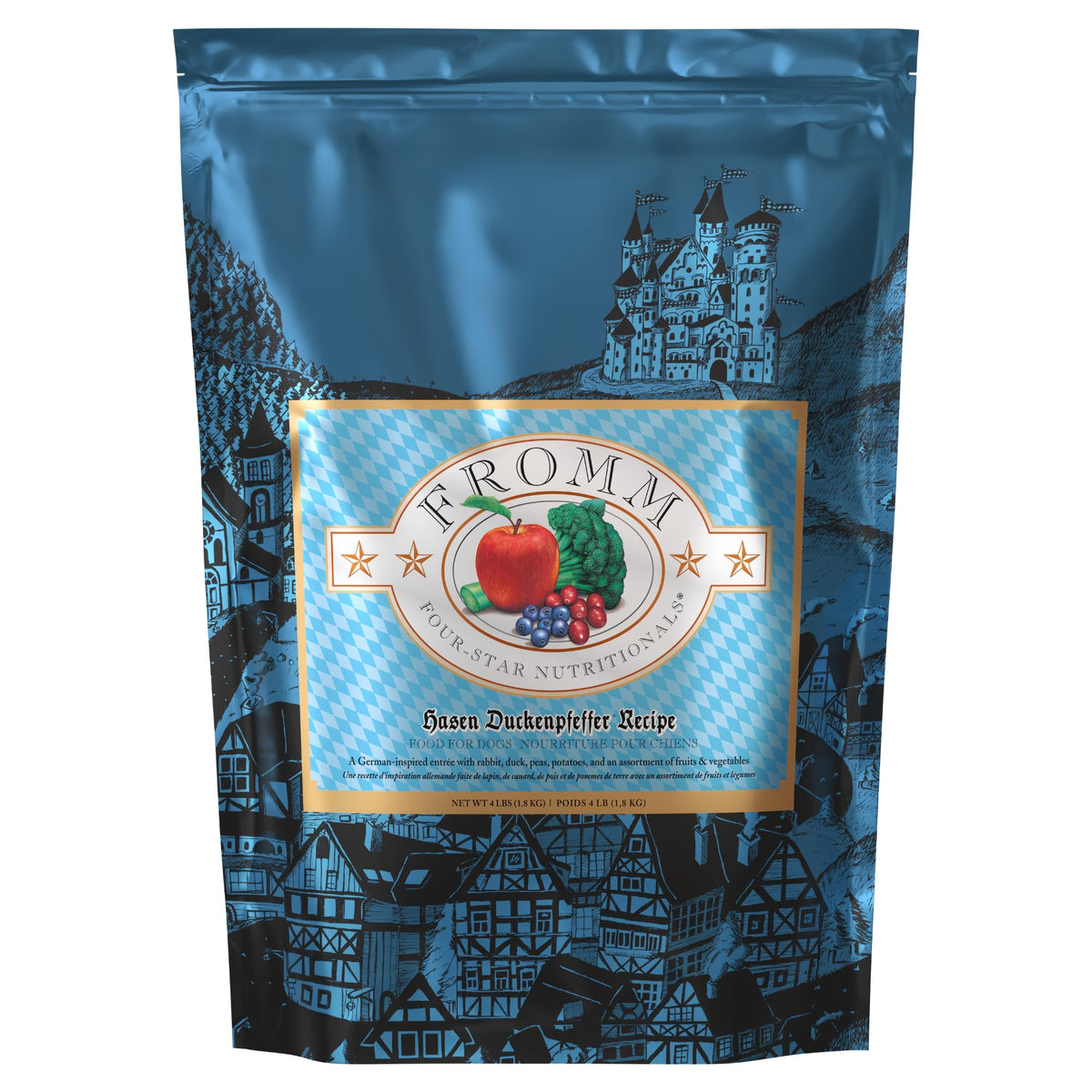 Fromm Four-Star Hasen Duckenpfeffer, sac 4 lb, alimentation complète pour chiens.