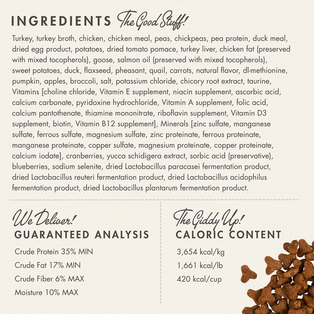 Fromm Four-Star Nutritionals, protéines de haute qualité dinde et canard, goût riche.