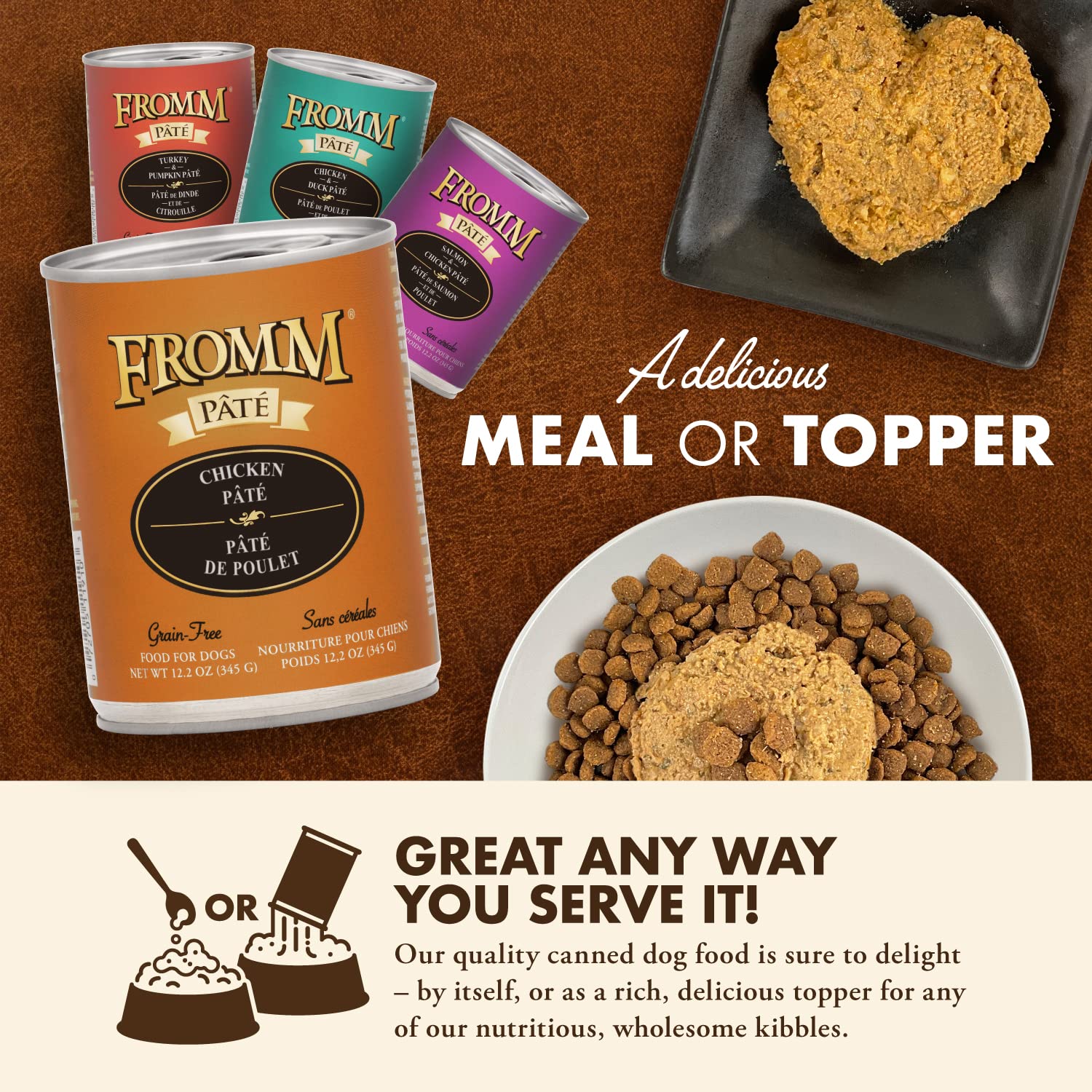 Fromm Pâté Chien Poulet – Emballage pratique pour l'achat en lot.