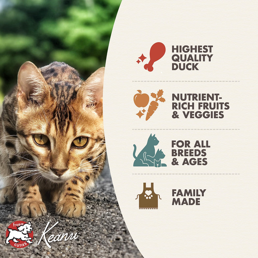 Fromm Quatre Étoiles, protéines lapin et canard, digestibilité élevée pour chats.