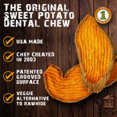 Alternative naturelle au rawhide pour chiens, sans gluten.