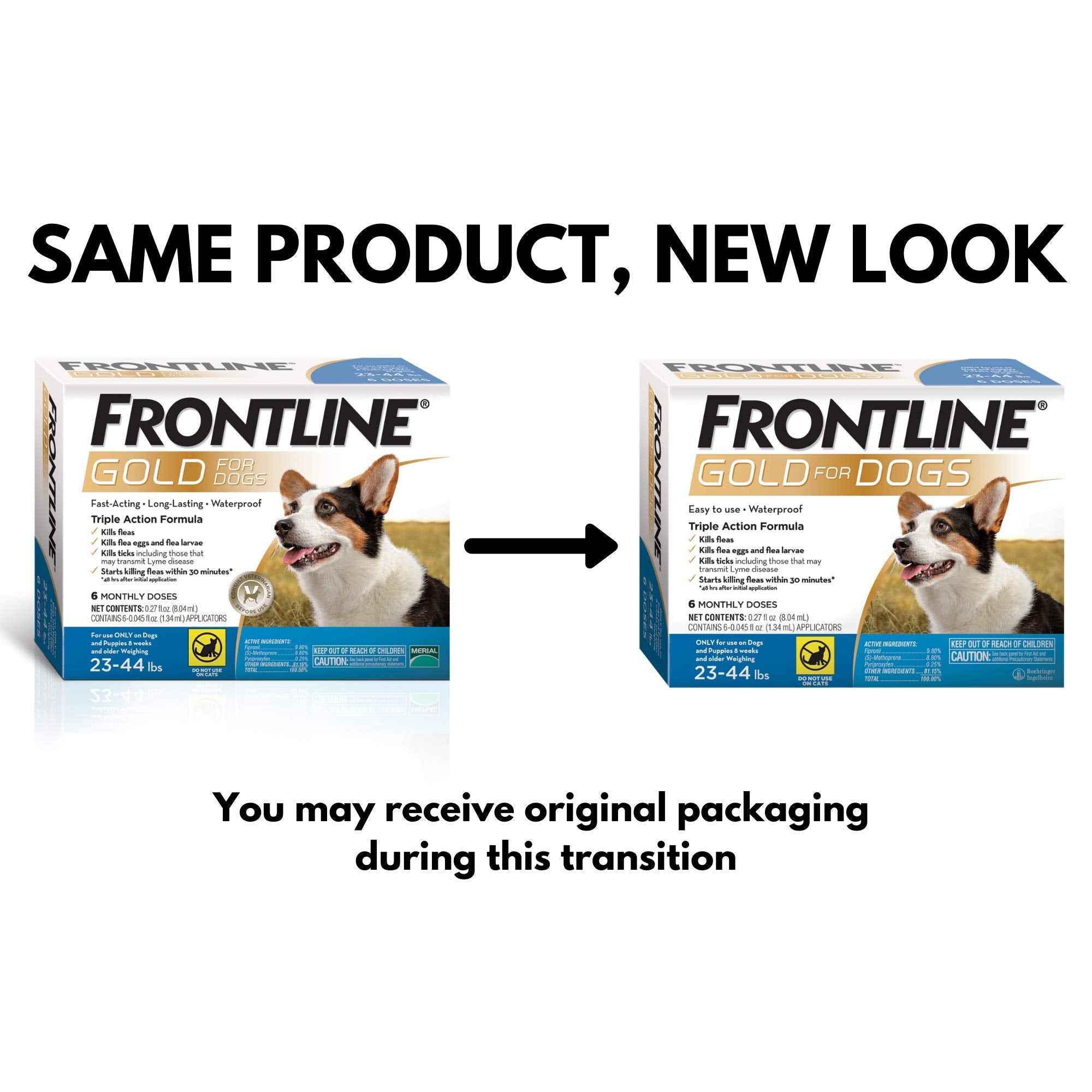 FRONTLINE Gold – pack de 3 pour chiens moyens de 10 à 20 kg.