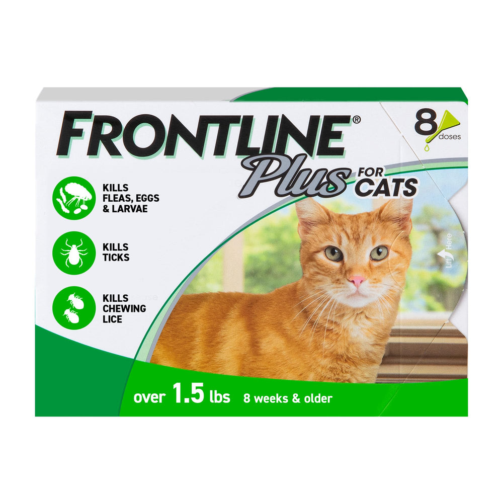 FRONTLINE Plus Chat : bouteille et applicateur pour une protection mensuelle.