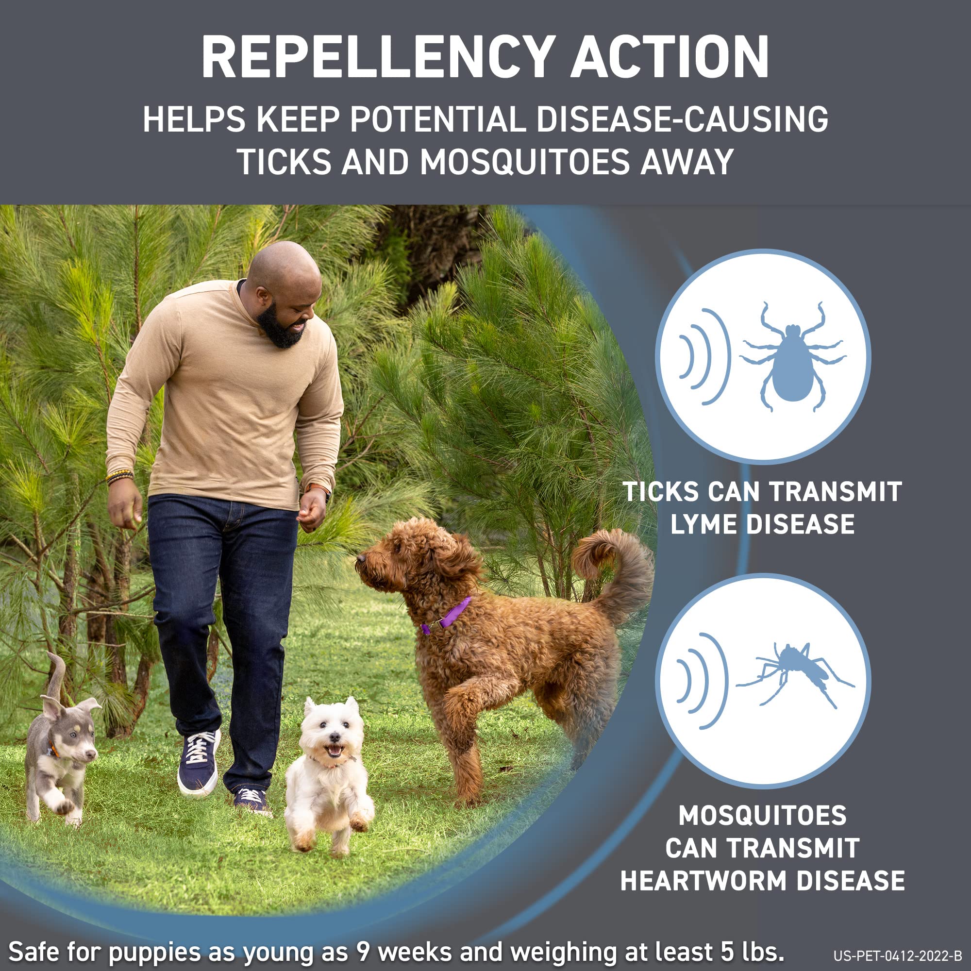 Frontline Shield – dos-chien-xl-apres-application, distribution efficace sur tout le corps.