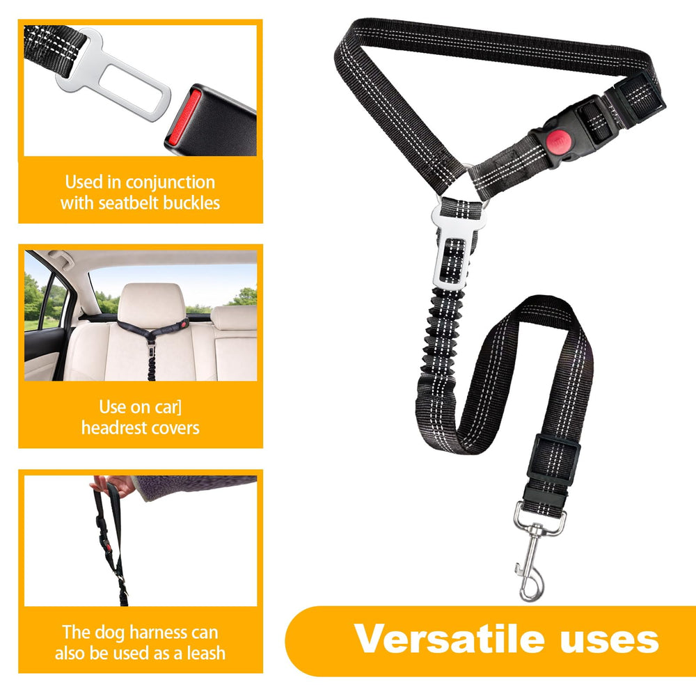 Frskcssd ceinture chien installée sur appui-tête pour fixation polyvalente
