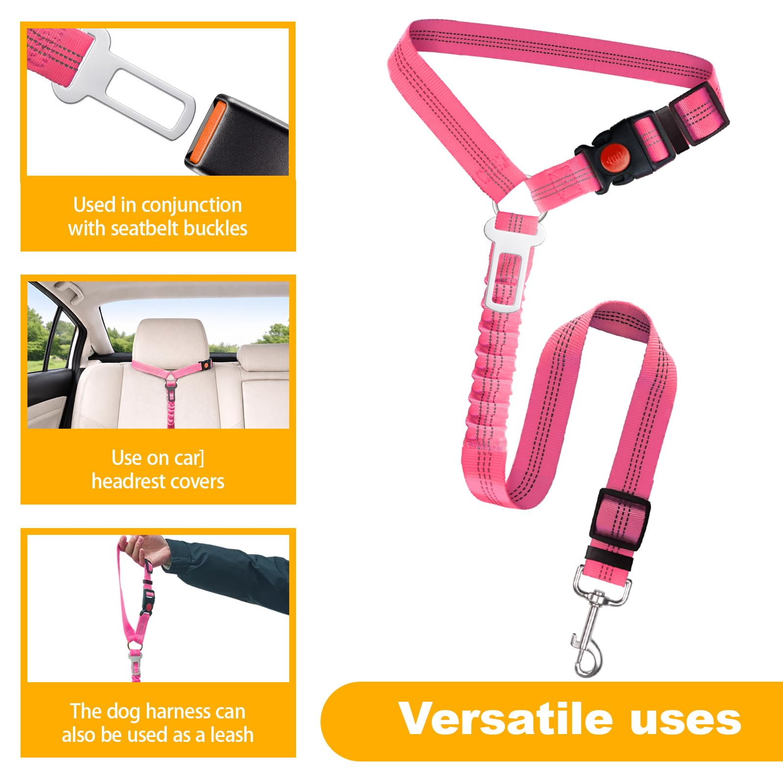 Frskcssd absorbant élastique bungee réduit chocs pour chien en voyage.
