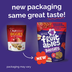 Produit Fruitables Biggies fabriqué aux États‑Unis avec emballage clair.