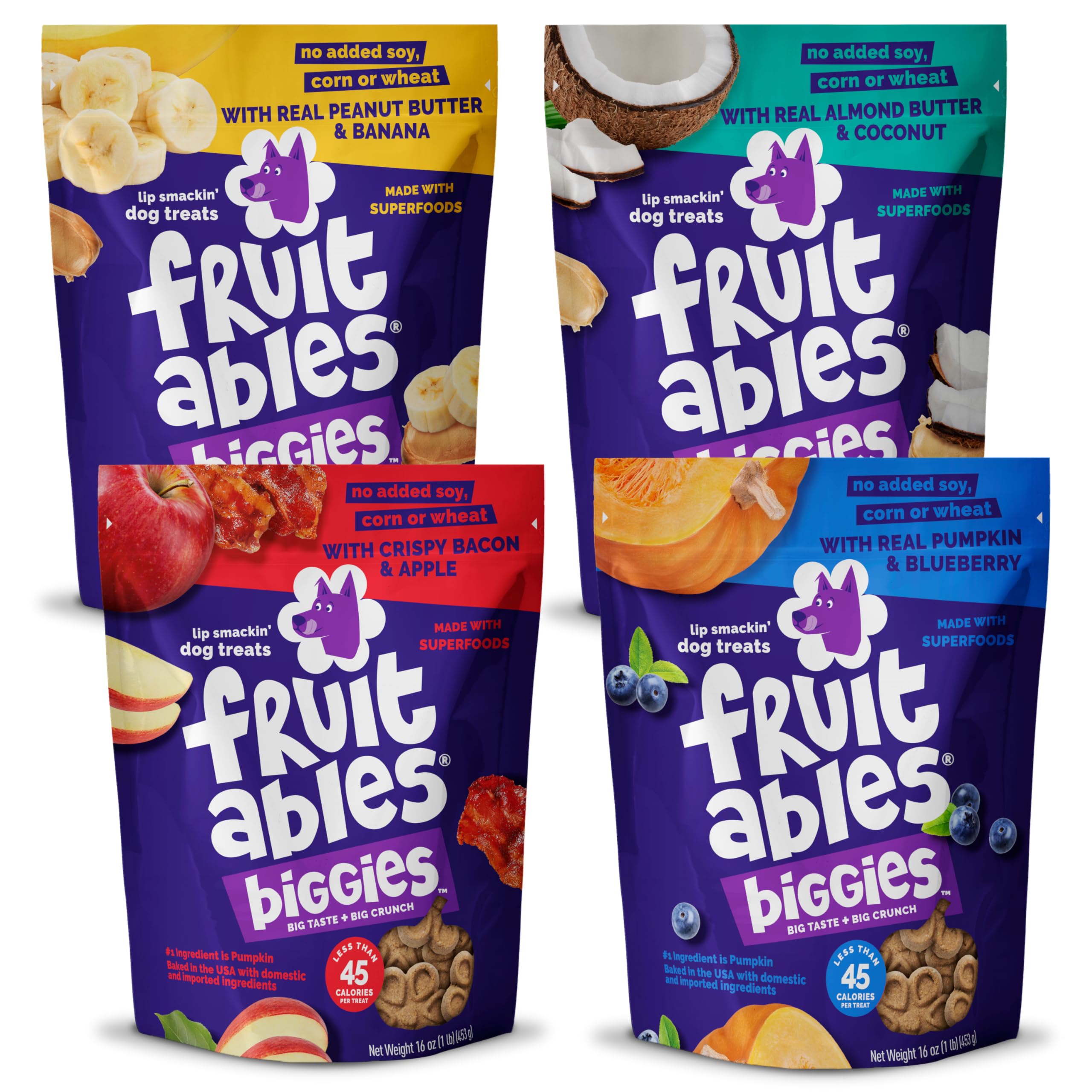 Sac Fruitables Biggies 16 oz montrant biscuits croquants et savoureux.