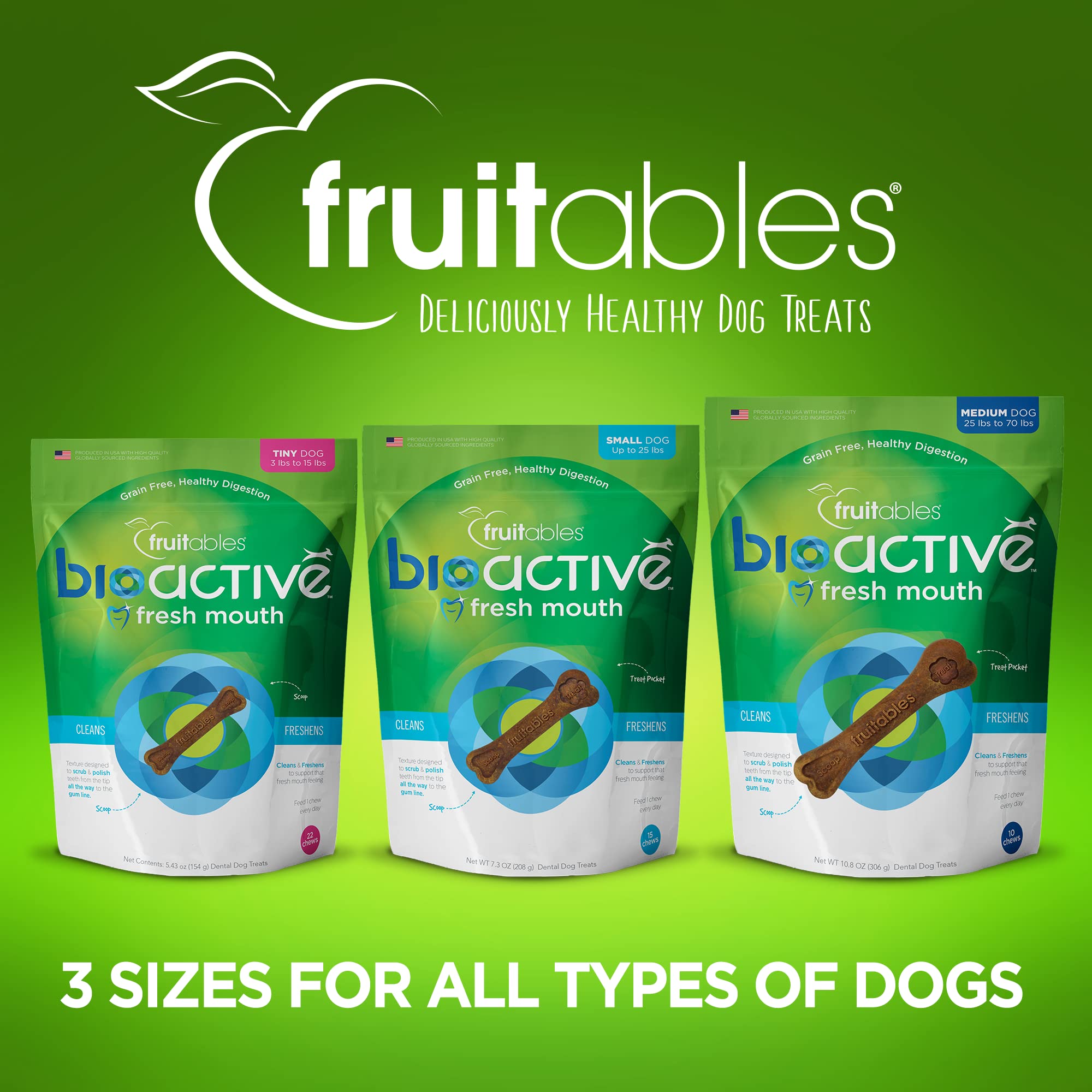 Fruitables BioActive fabrique-usa-ingrédients-mondiaux: fabrication locale avec ingrédients mondiaux.