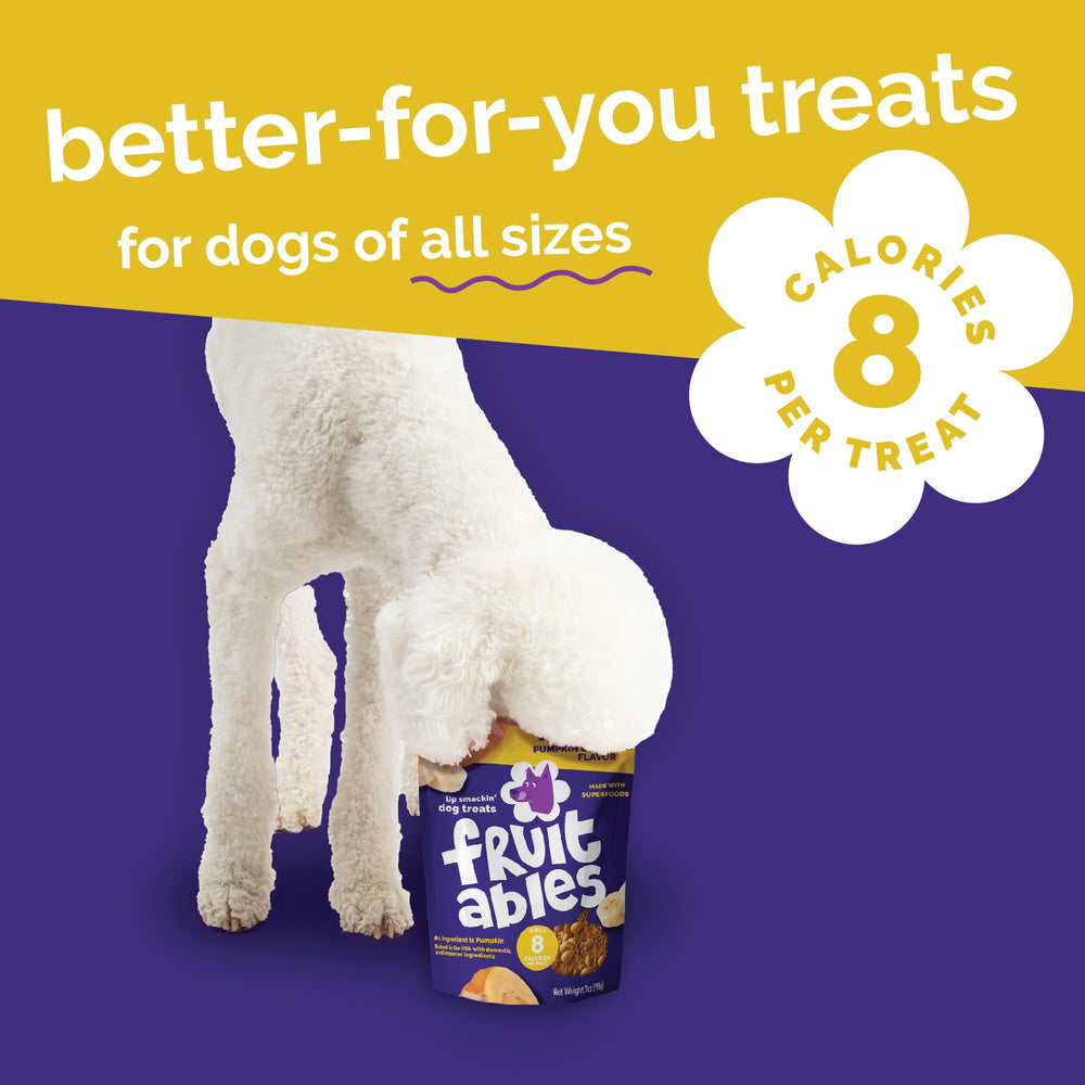 Fruitables biscuits sans gluten pour chiens actifs et gourmands.