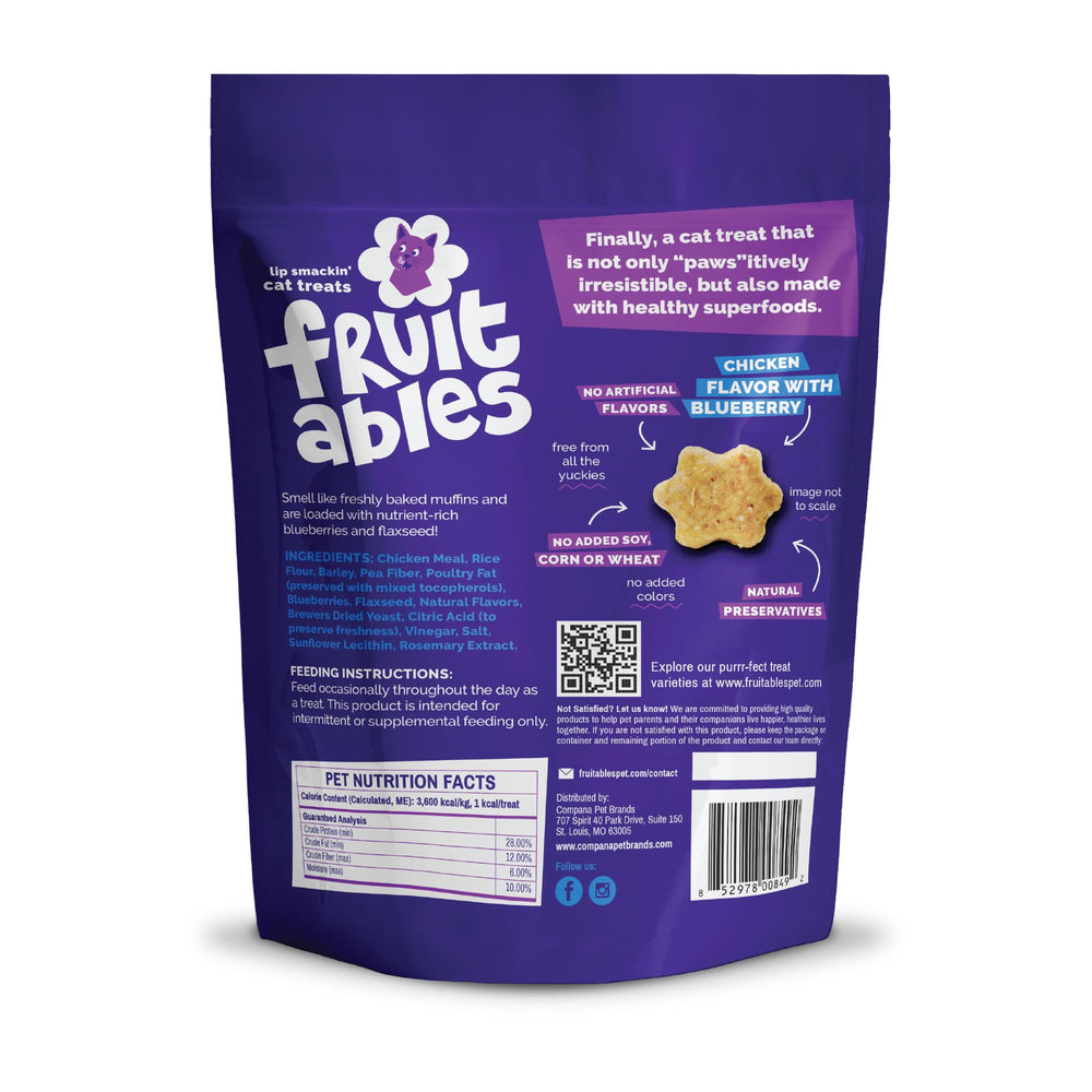 Fruitables chat-trait saveurs citrouille et canneberge ou saumon: plaisir varié