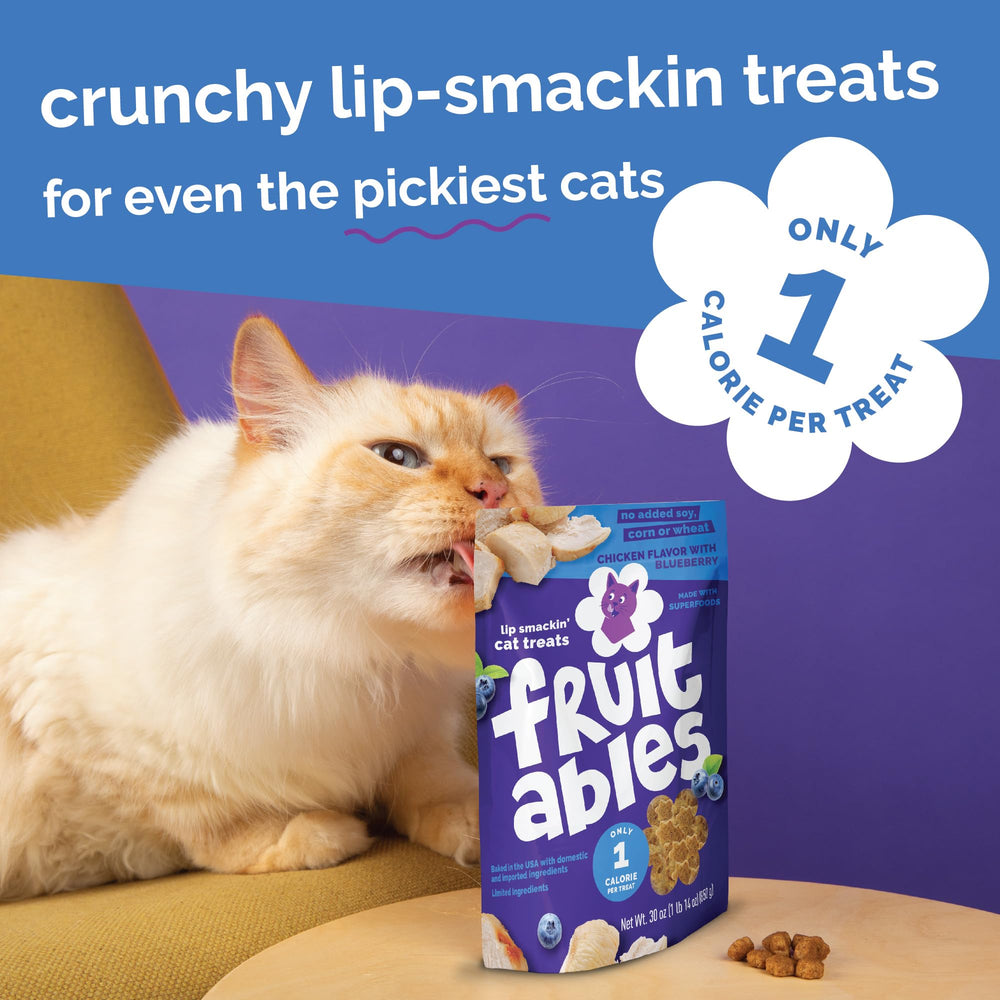 Fruitables chat-trait texture croquante: plaisir sensoriel et récompense durable