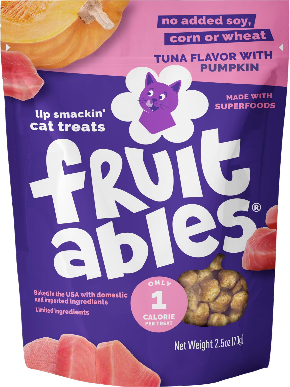 Friandises Fruitables croquantes au thon et citrouille pour récompenser votre chat