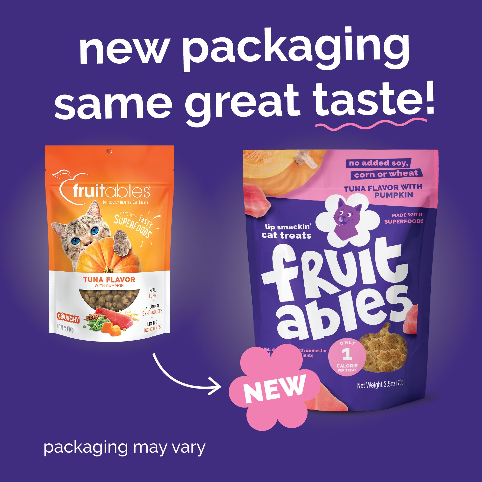 Friandises Fruitables sans blé, maïs ni soja adaptées aux sensibilités félines