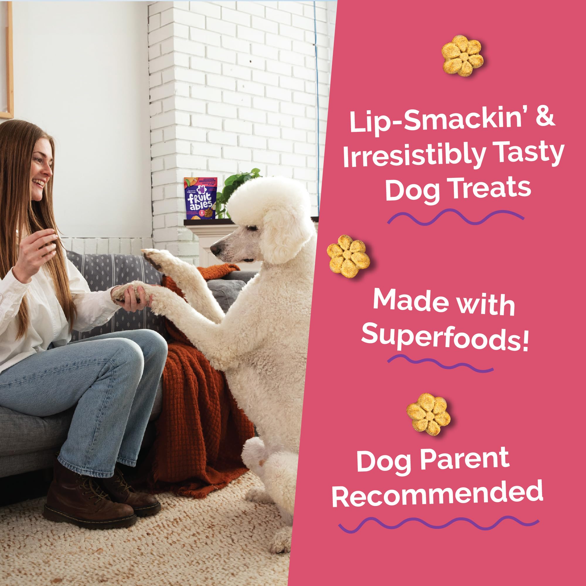 Fruitables gouter 8-calories: récompense faible en calories pour tous les chiens.