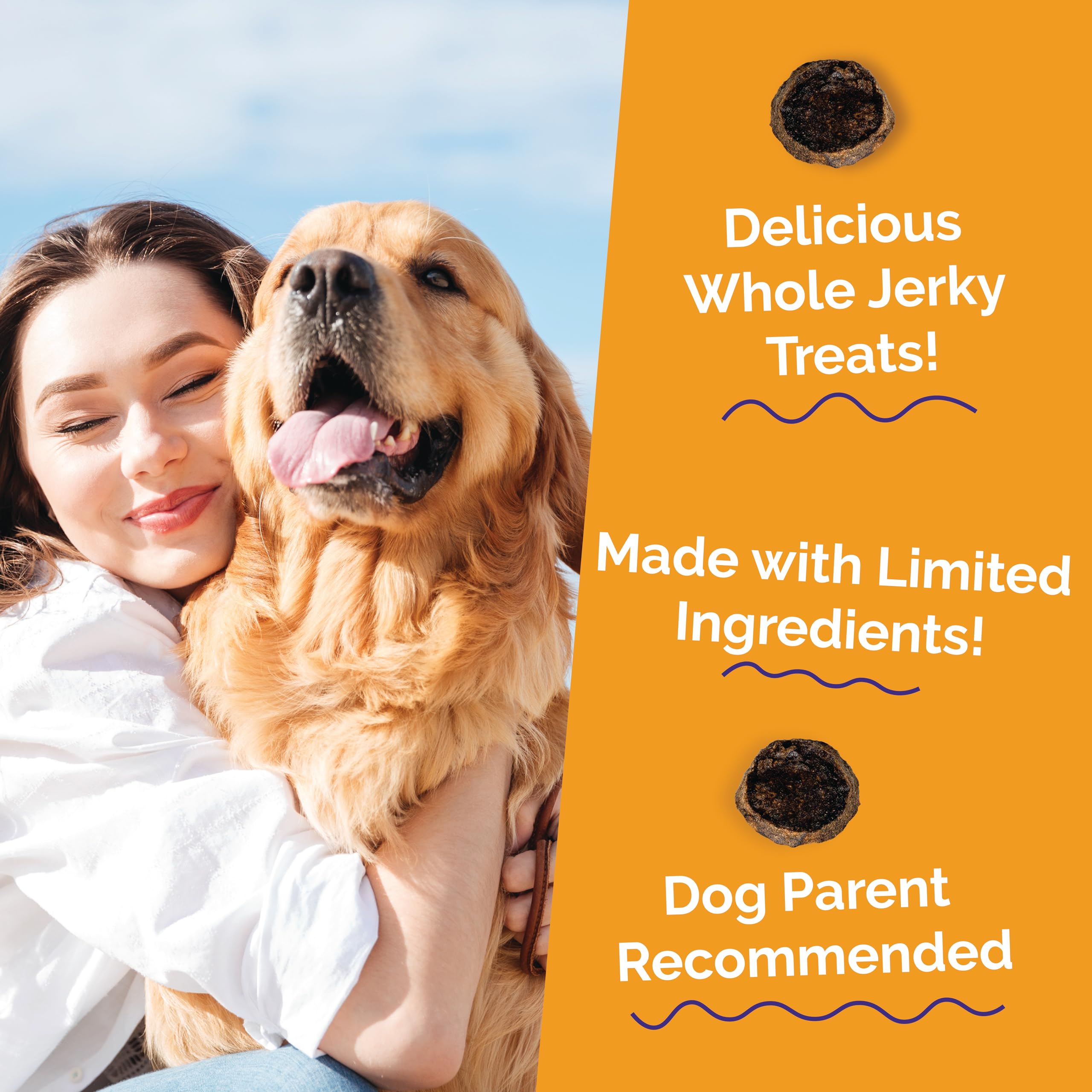 Fruitables Morceaux Jerky Dinde, petite taille et faciles a croquer pour chiots.