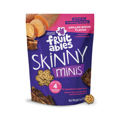 Friandise Fruitables Skinny Minis bison grillé pour entraînement efficace.