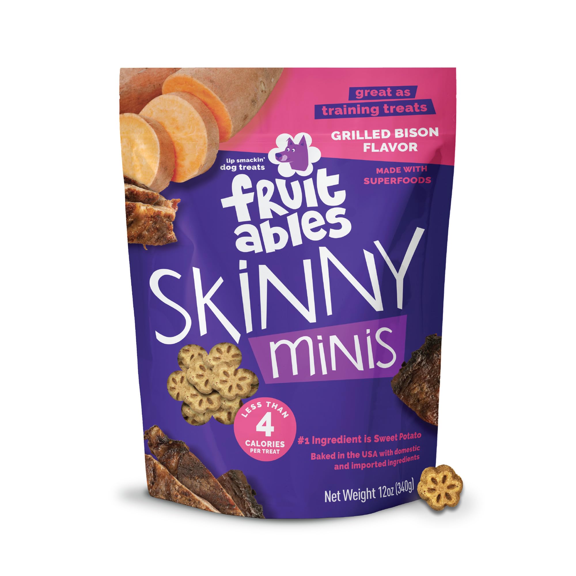 Fruitables Skinny Minis emballage avant, pratique pour les récompenses quotidiennes