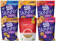 Fruitables Skinny Minis pack varié avec 6 saveurs, idéal pour l'entraînement quotidien