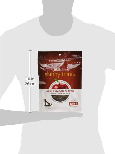 Fruitables Skinny Minis pomme, friandise naturelle pour petits chiens et apprentissage.