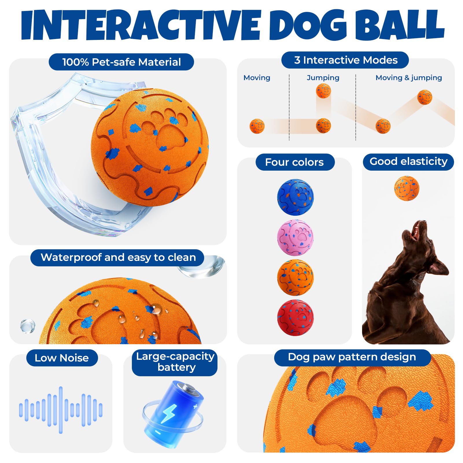Balle Fsitego mode Normal: stimulation adaptée au chien.
