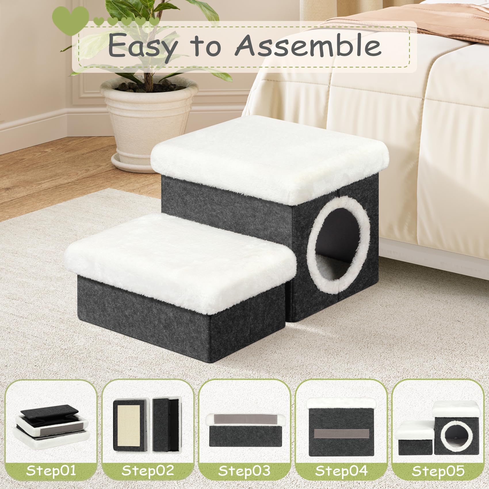 FSOBEIIALEO boite-rangement-jouets: rangement pratique pour jouets et friandises.