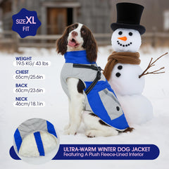 Veste FUAMEY pour chien, matière imperméable protège contre pluie et neige.