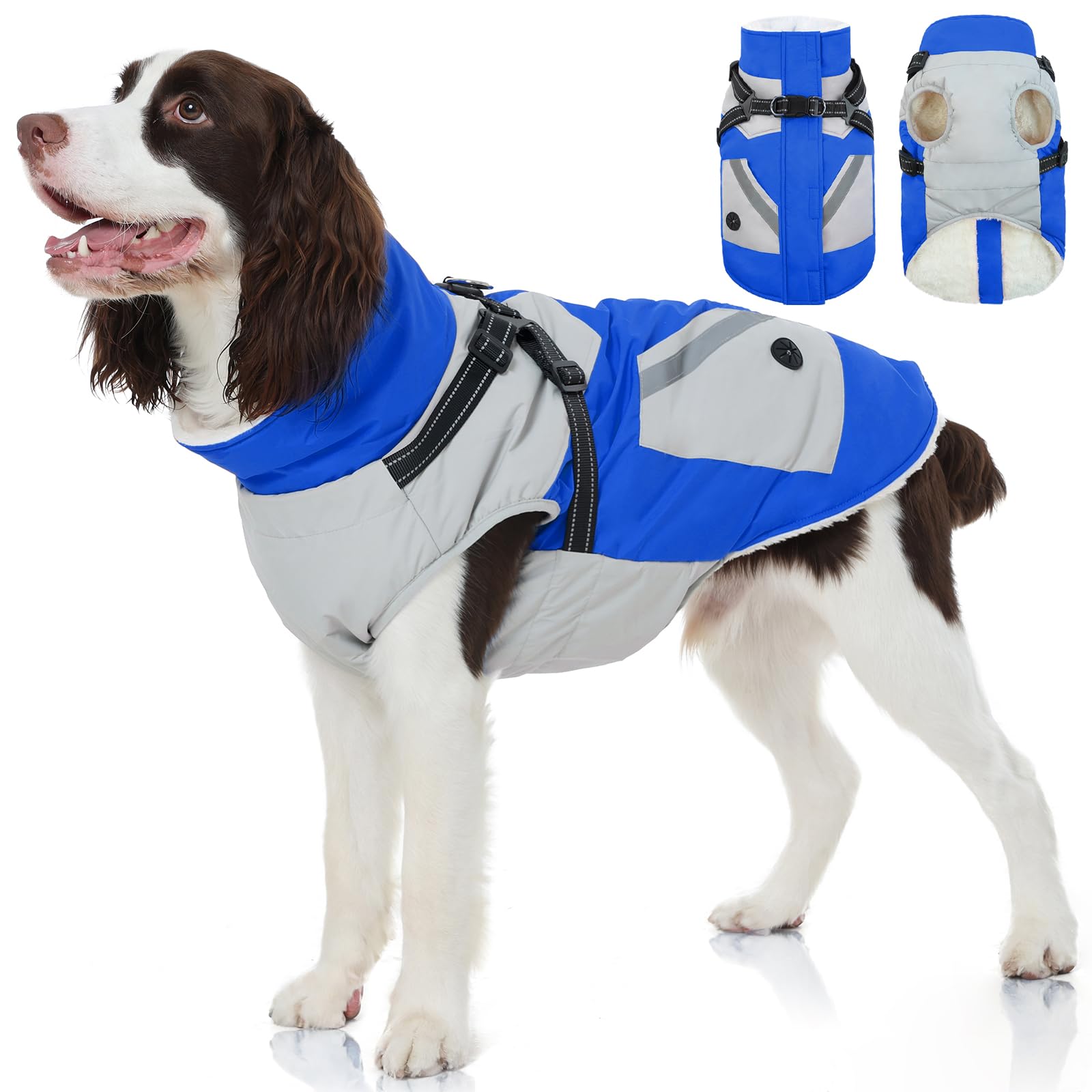 Veste FUAMEY pour chien, ouverture zippée pratique pour enfiler facilement.