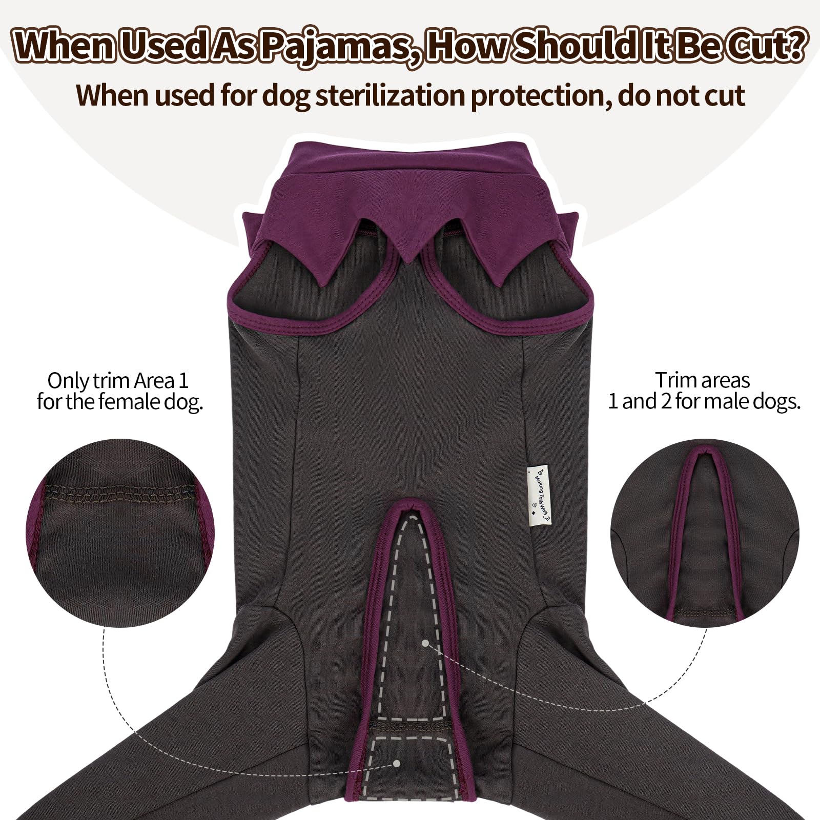 FUAMEY costume-recup-chien-usage-domicile: tenue confortable pour le quotidien à la maison.