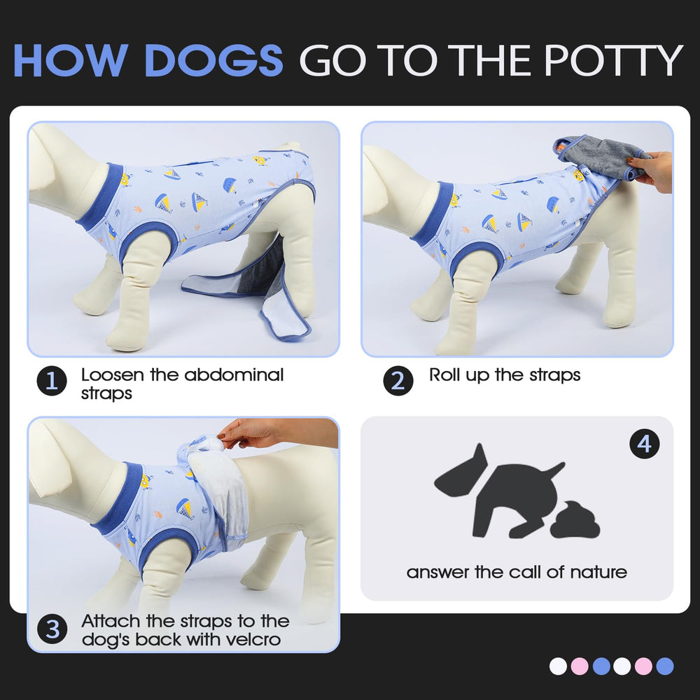 FUAMEY combinaison de récupération chien detail manches elastiques bleu mouvement libre