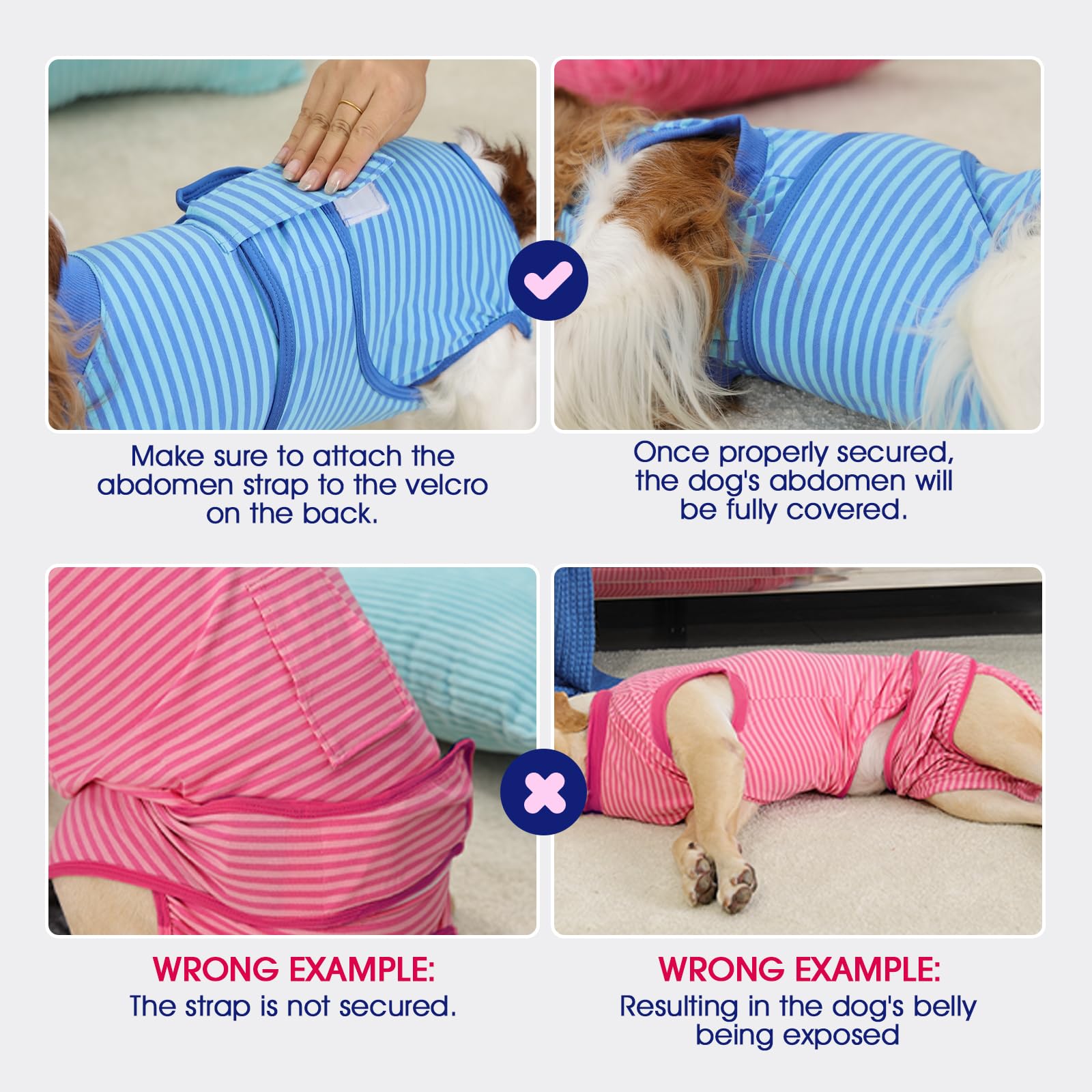 FUAMEY combinaison recuperation chien grand - coloris rose pour style discret et soin doux