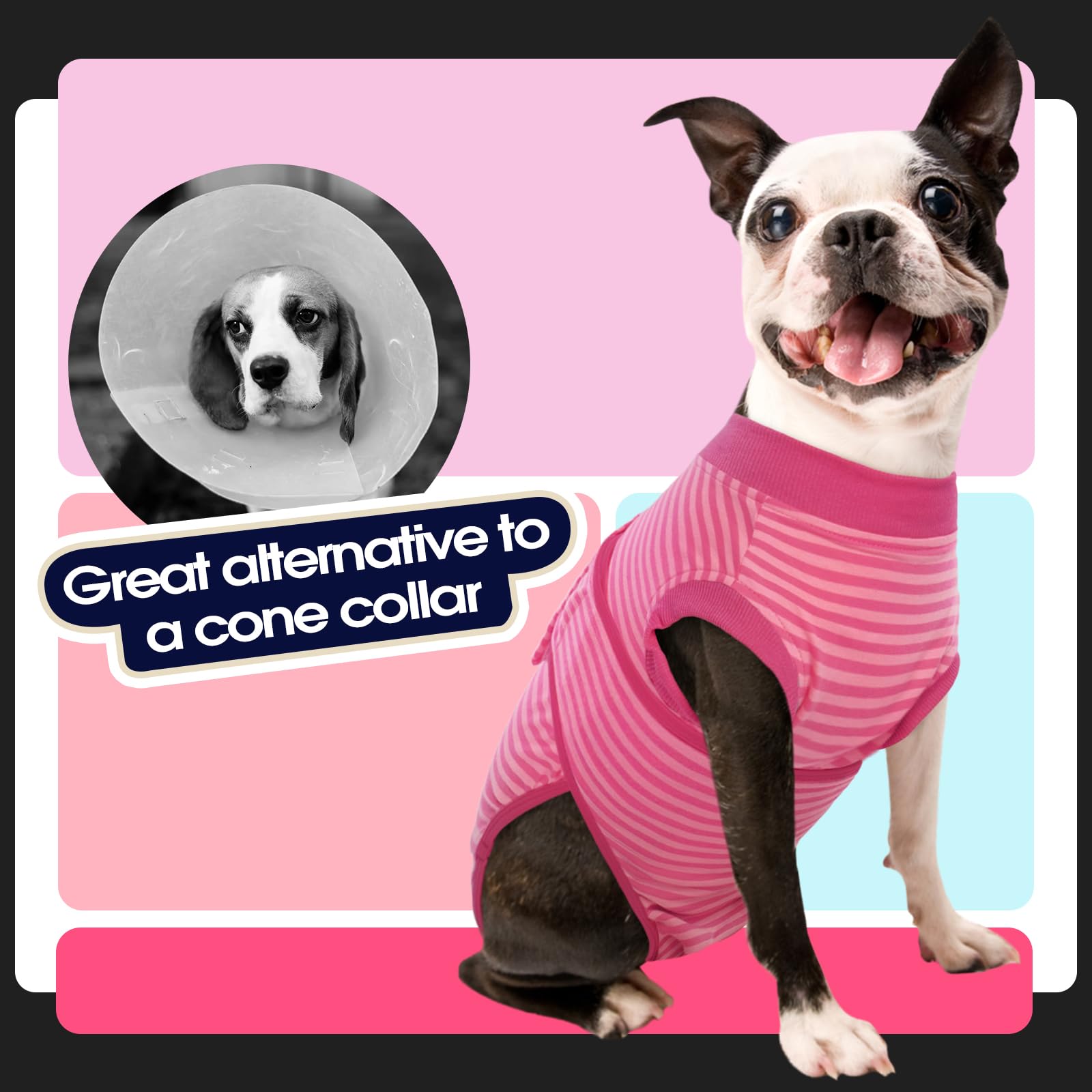 FUAMEY Costume-chien post-chirurgie, protection légère et facile à enfiler