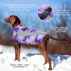 Manteau imperméable FUAMEY pour chien, idéal sous la neige et la pluie.