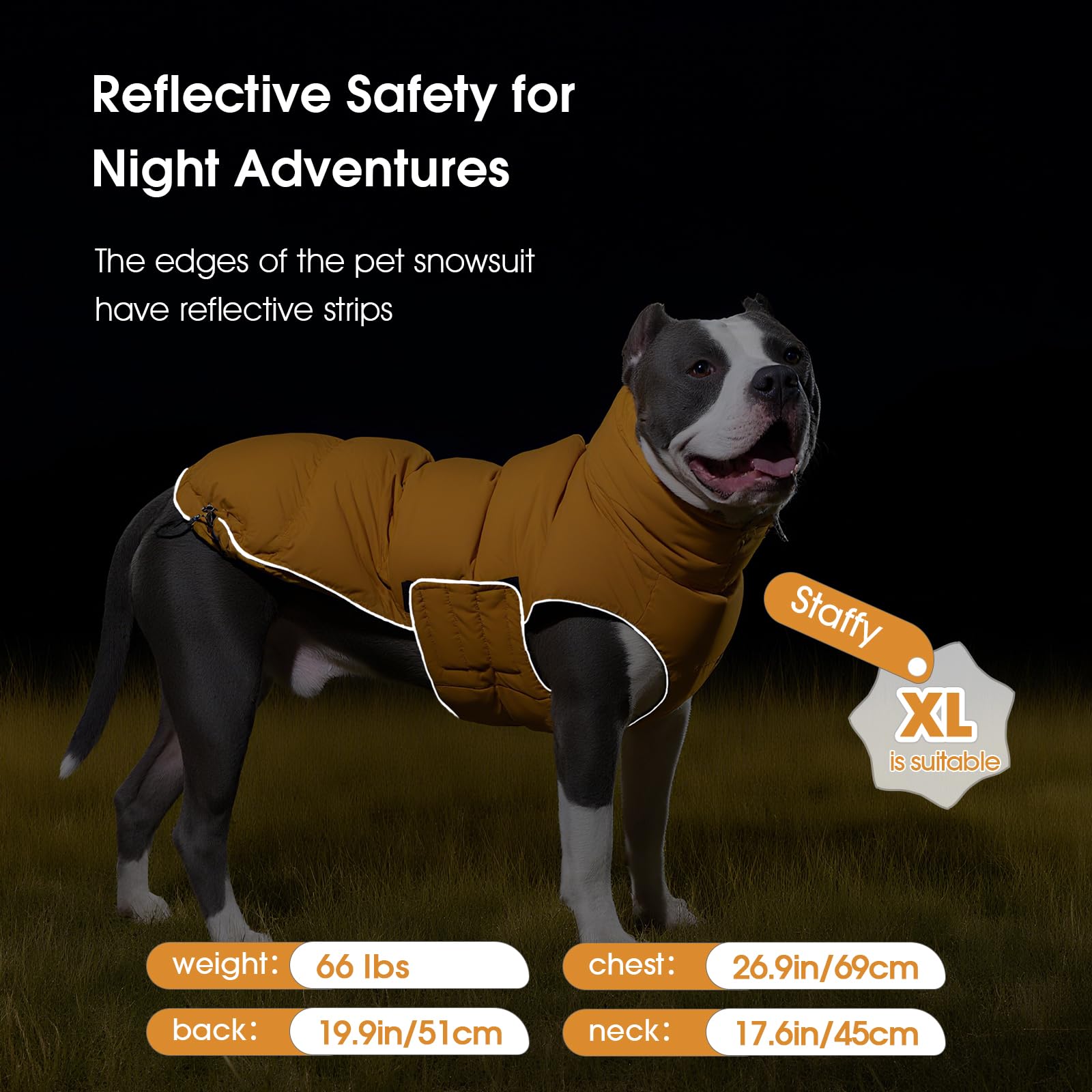Manteau FUAMEY pour chien, col roulé offrant chaleur du cou.