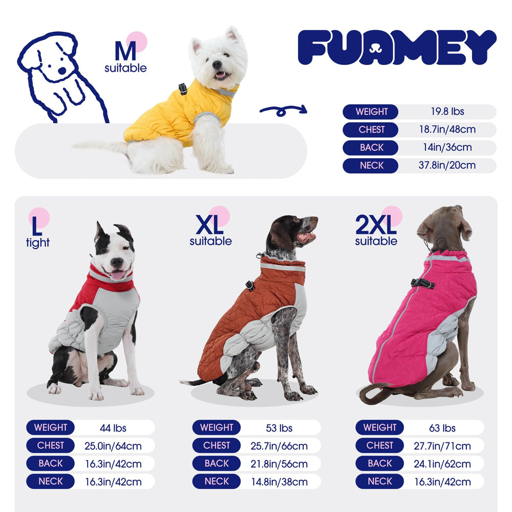 Tailles réglables FUAMEY, ajustement personnalisé pour chaque chien.