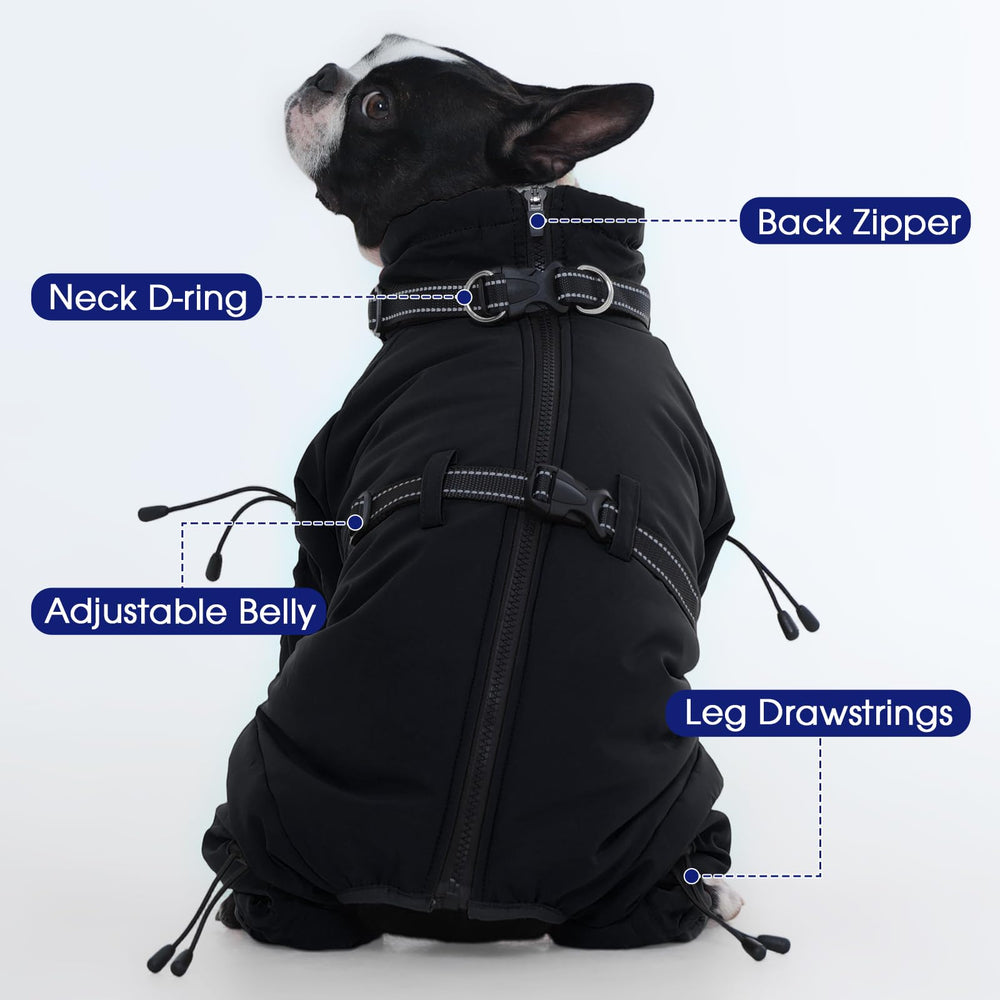 FUAMEY manteau chien réglages élastiques pour un ajustement confortable.