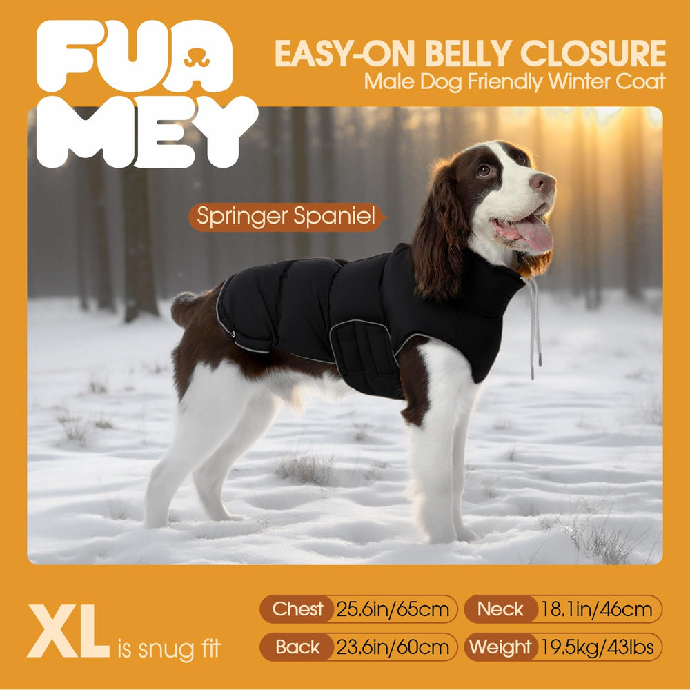 FUAMEY manteau puffer chien moyen — extérieur imperméable et protection contre la neige
