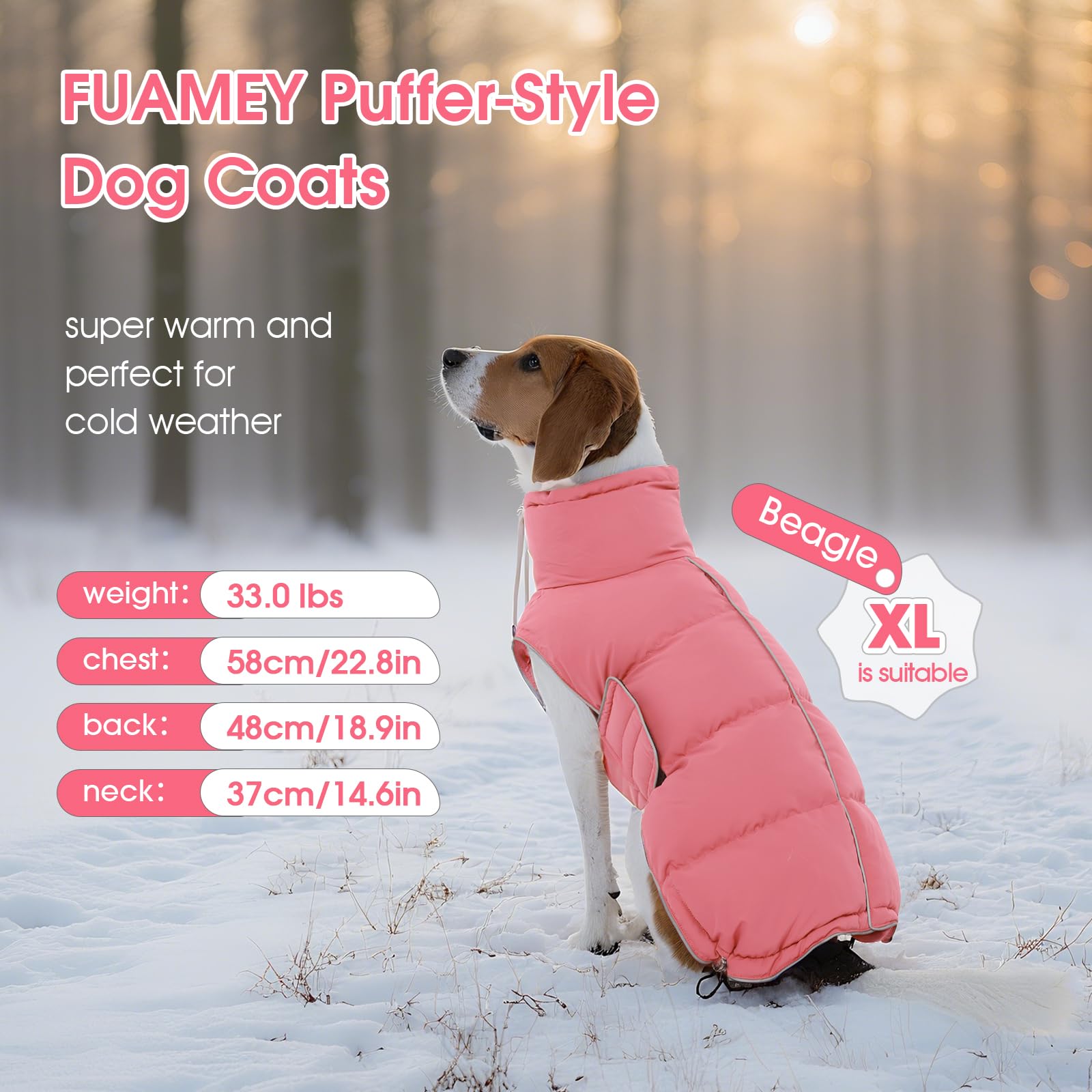 FUAMEY manteau-puffer-utilisation-hivernale convient aux promenades, randonnées et jeux en neige.