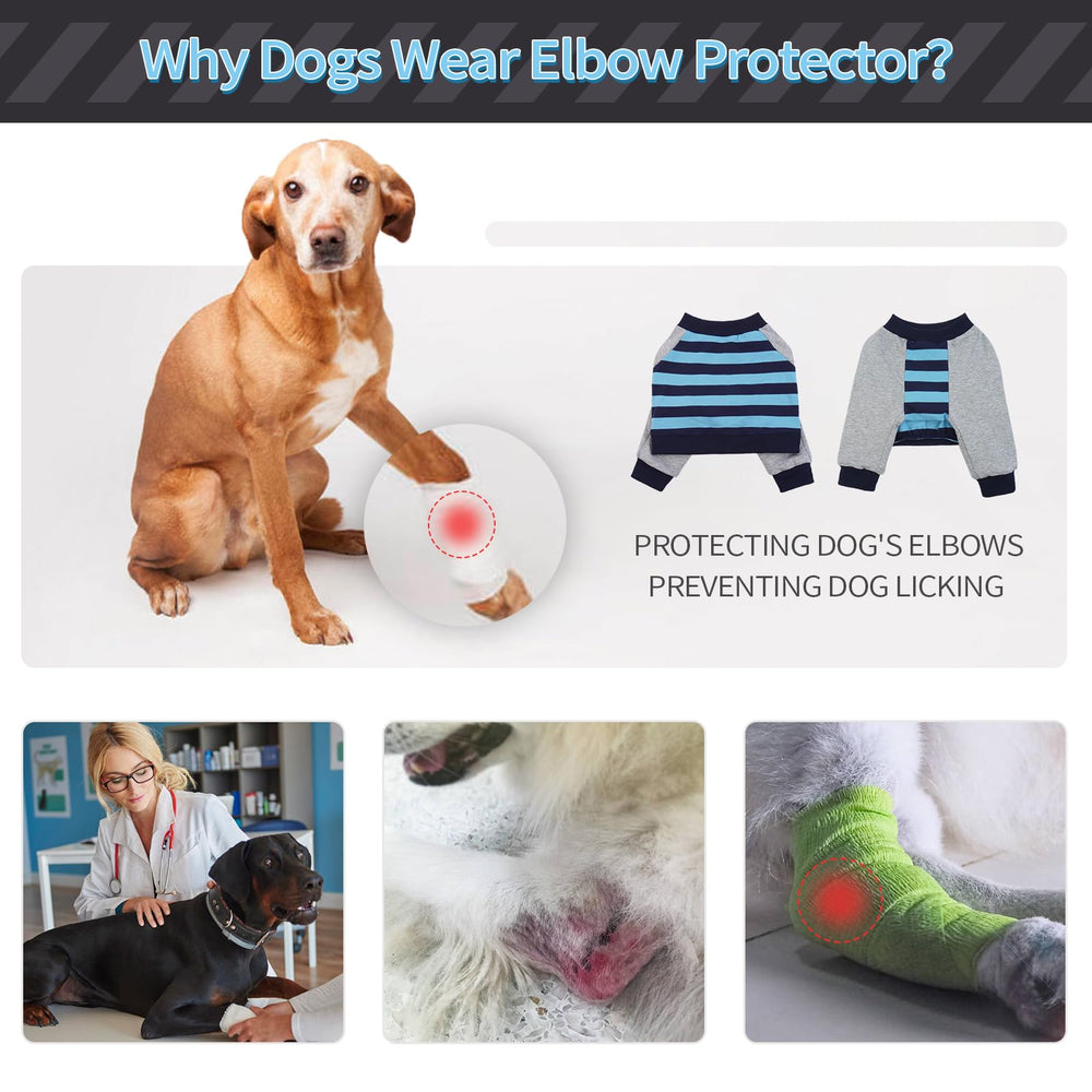 FUAMEY protection peau chien extérieur bleu rayé, protège de poussière et irritations mineures