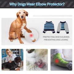 FUAMEY protection peau chien extérieur bleu rayé, protège de poussière et irritations mineures