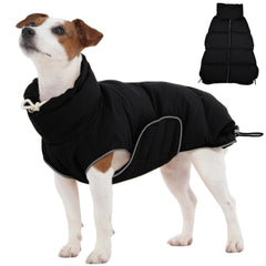 La veste puffer FUAMEY pour petit chien noir XS offre chaleur et confort.