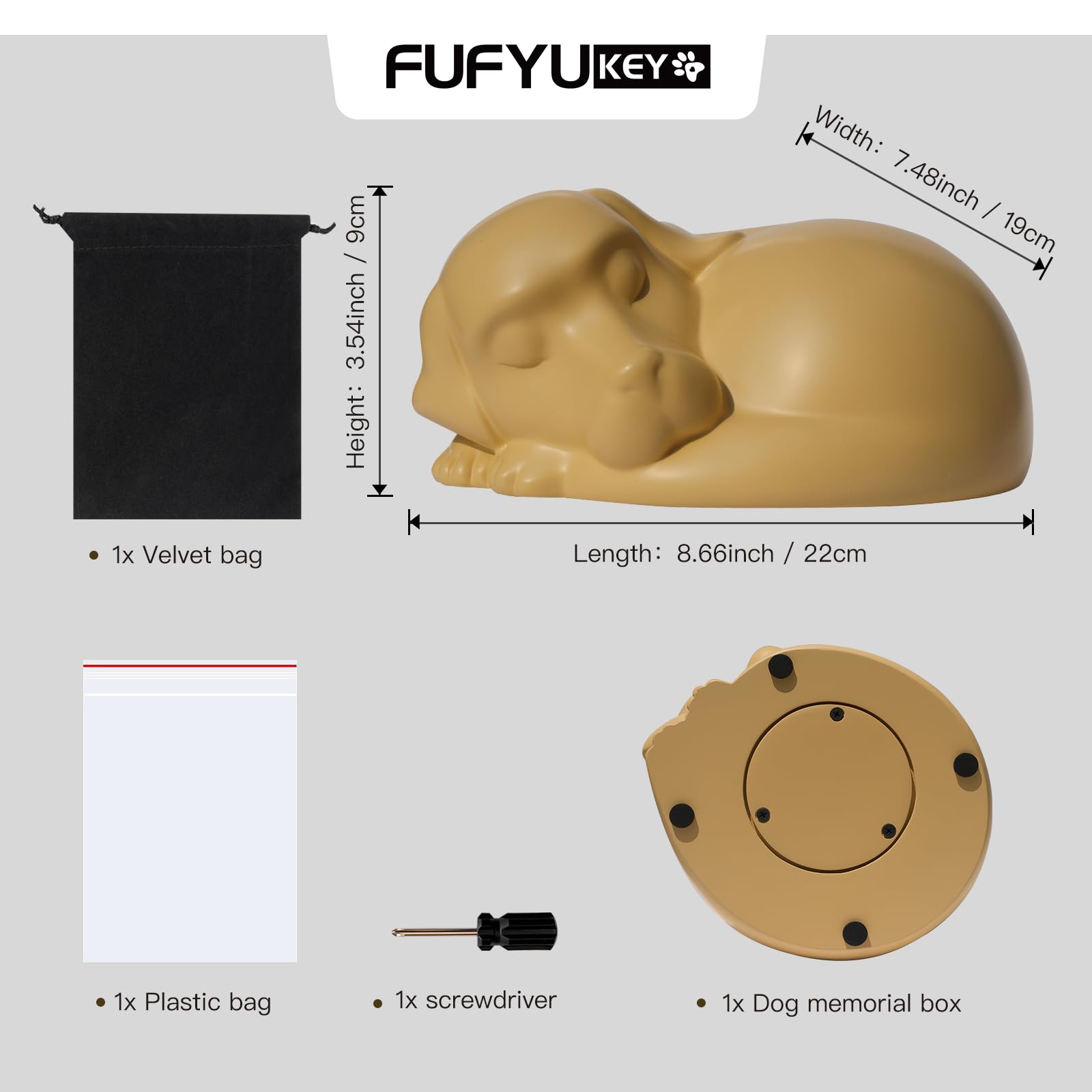 Base velours incluse FUFYUKEY, soutien stable et protection de la surface.