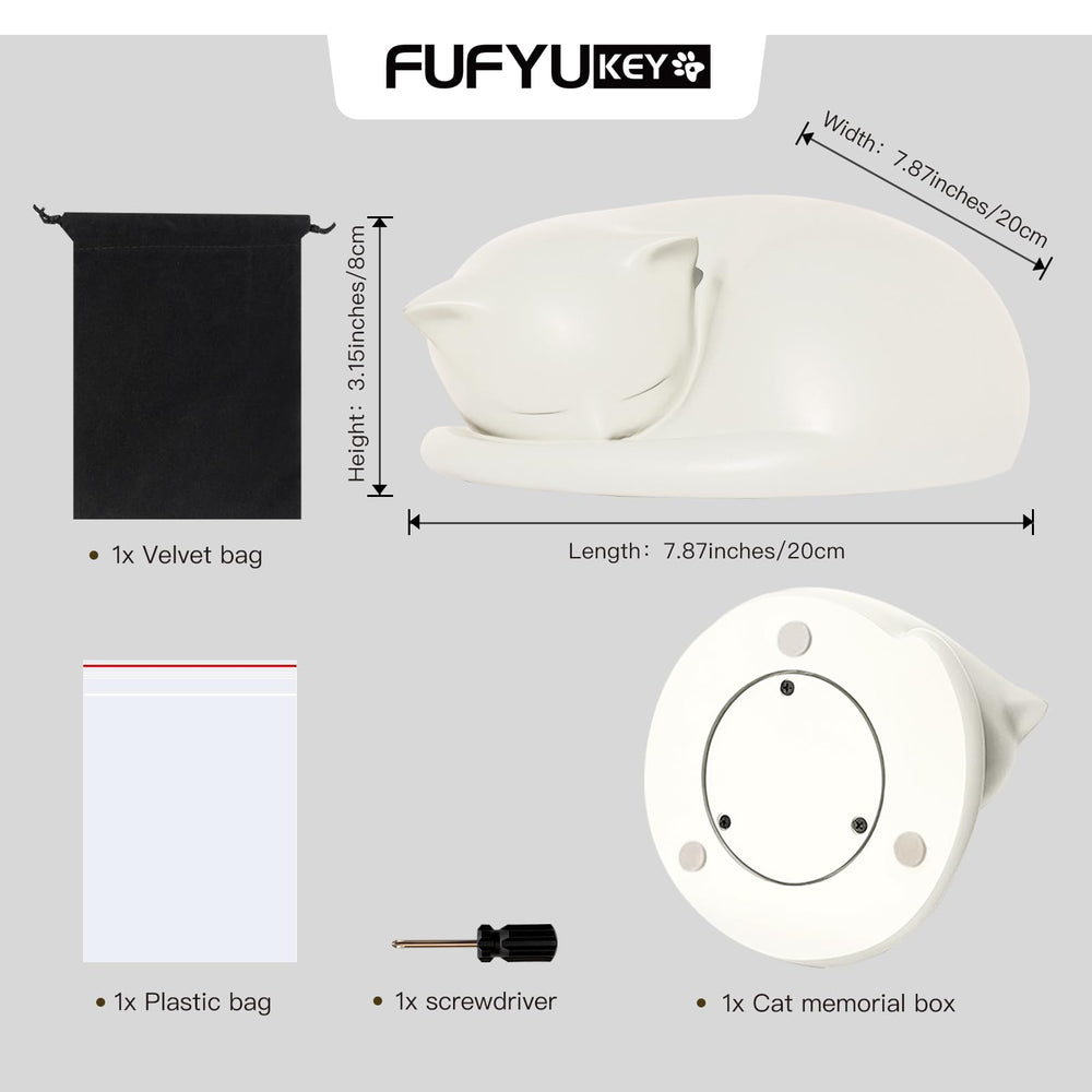 Emballage velours FUFYUKEY et sachet, stockage sûr des cendres.
